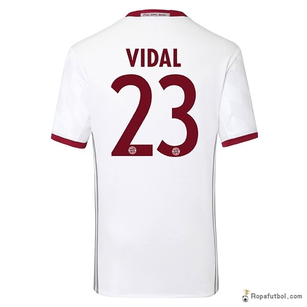 Camiseta Bayern de Múnich Replica Tercera Ropa Vidal 2016/17 Blanco